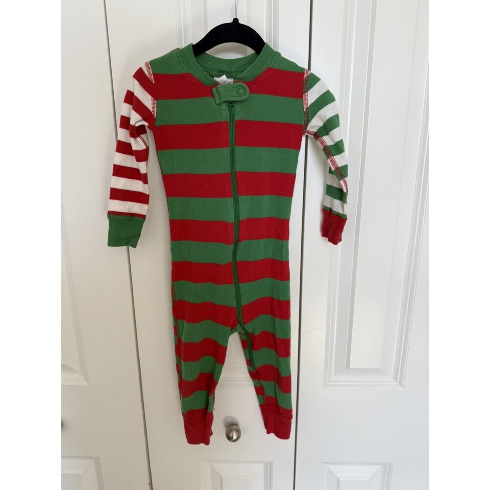 Hanna Andersson Pajamas Size 18-24Mos Baby Holiday Organic Cotton Red & Green